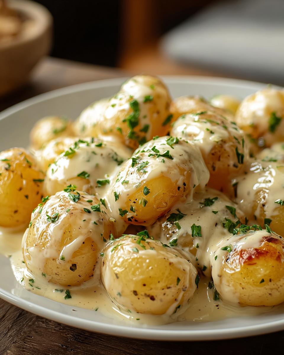 Creamy Garlic Sauce Baby Potatoes - detail 1