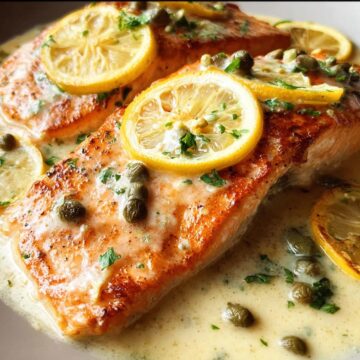 Creamy Lemon Salmon Piccata
