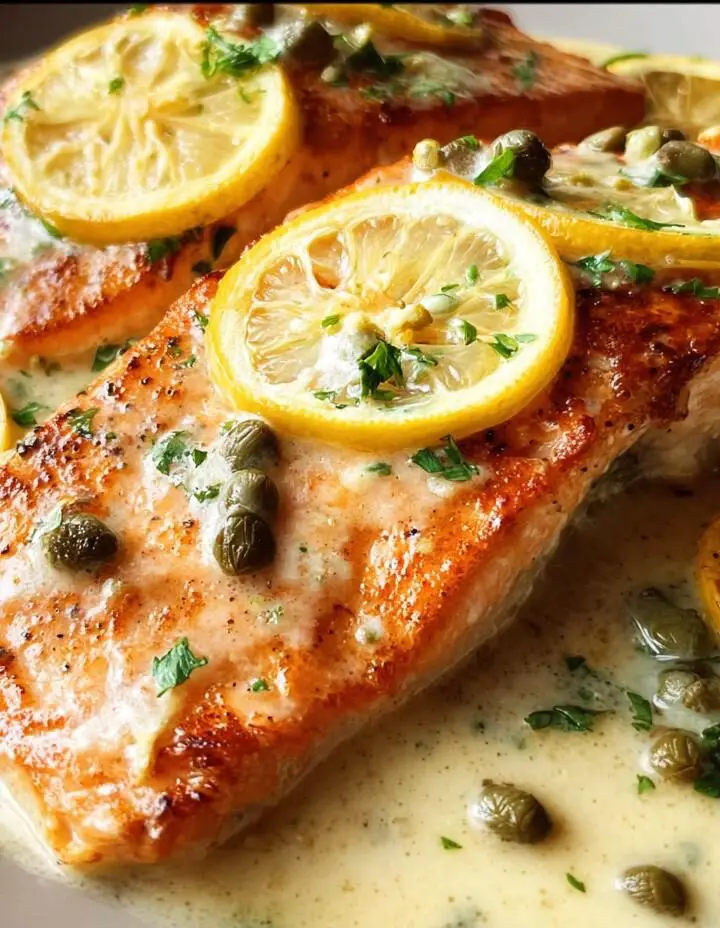 Creamy Lemon Salmon Piccata