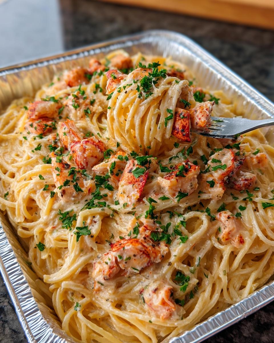 Creamy Lobster Alfredo Pasta - detail 2