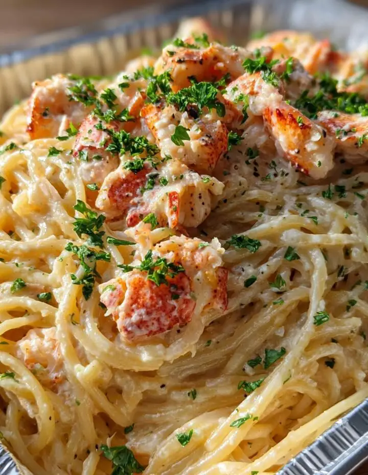 Creamy Lobster Alfredo Pasta