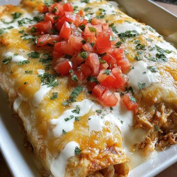 Creamy Queso Chicken Enchiladas