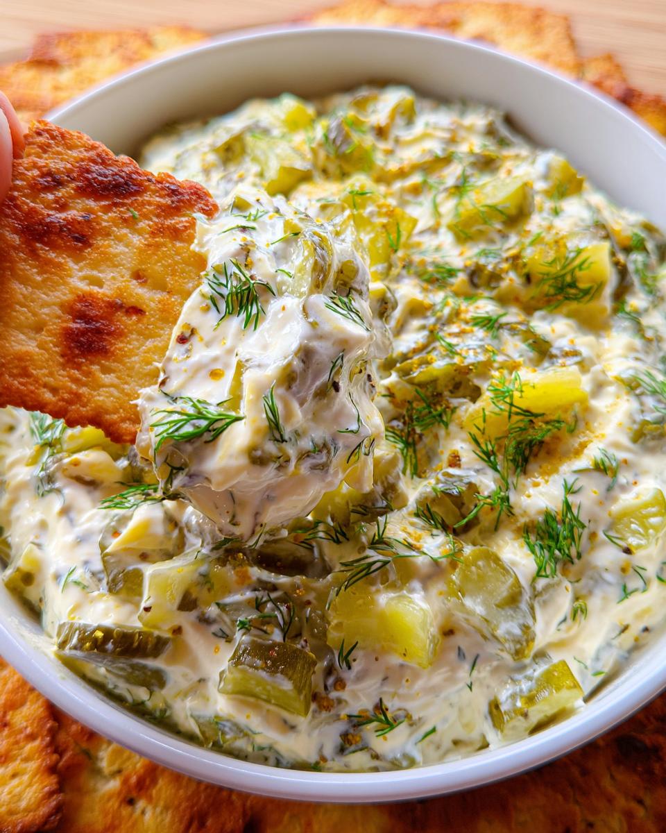 Creamy Ranch Dill Pickle Dip - detail 1
