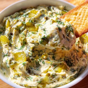 Creamy Ranch Dill Pickle Dip