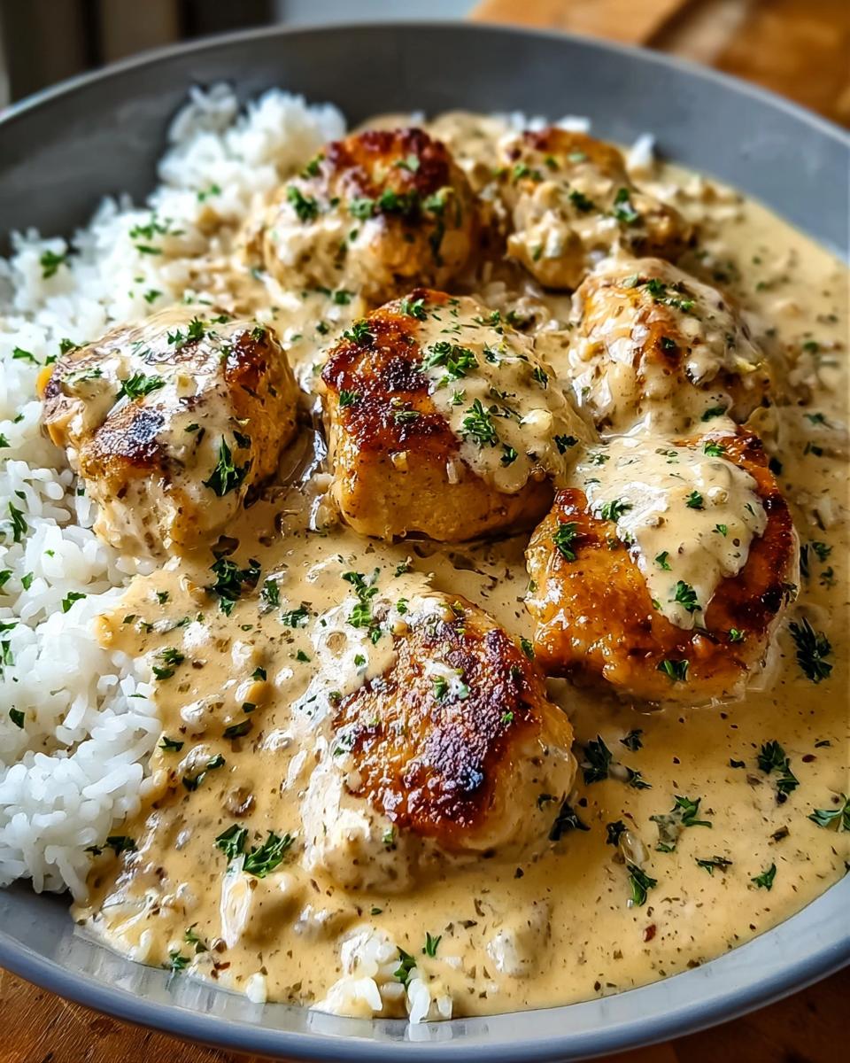 Creamy Smothered Chicken and Rice - detail 1