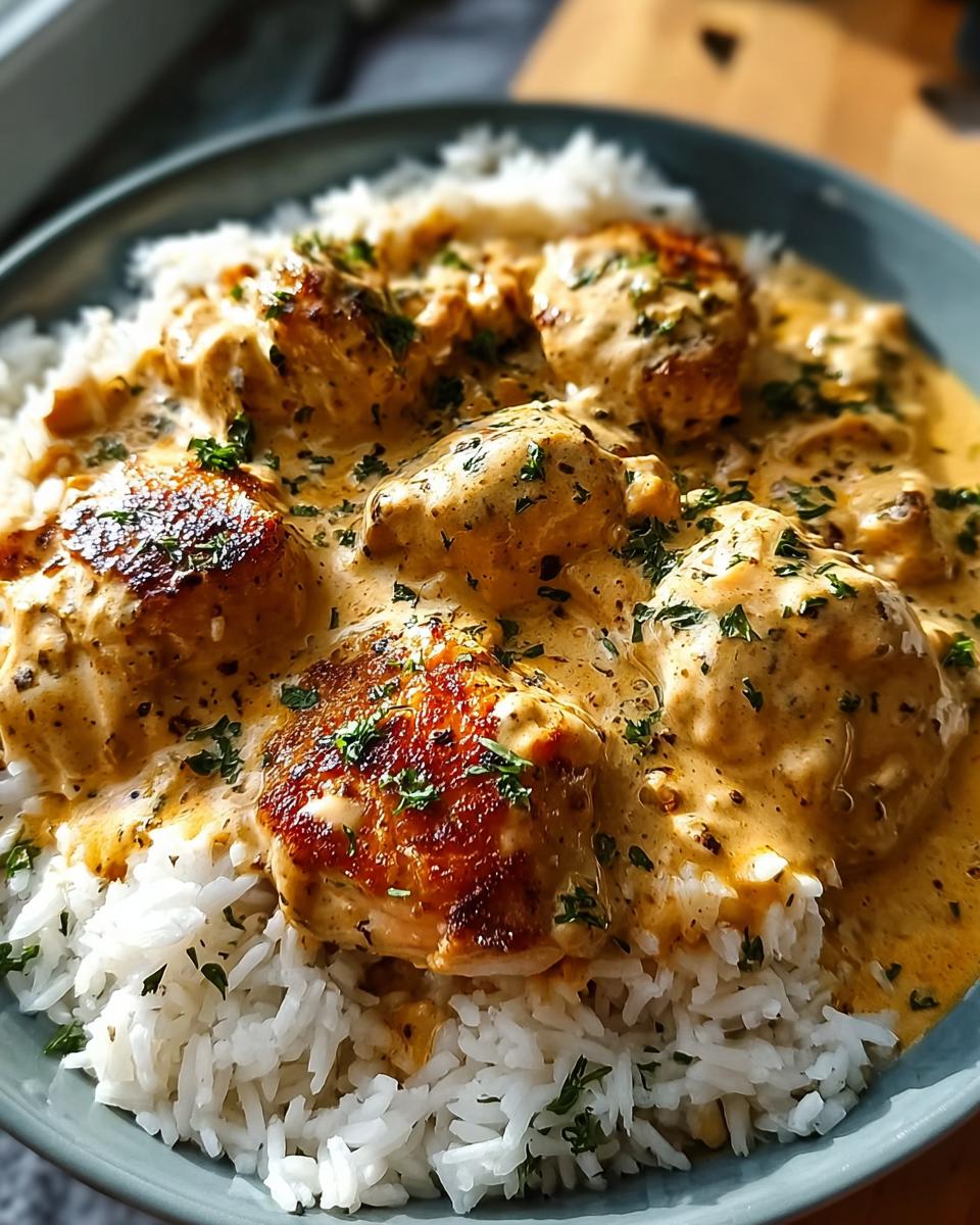 Creamy Smothered Chicken and Rice - detail 2