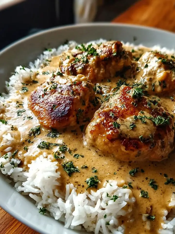 Creamy Smothered Chicken and Rice