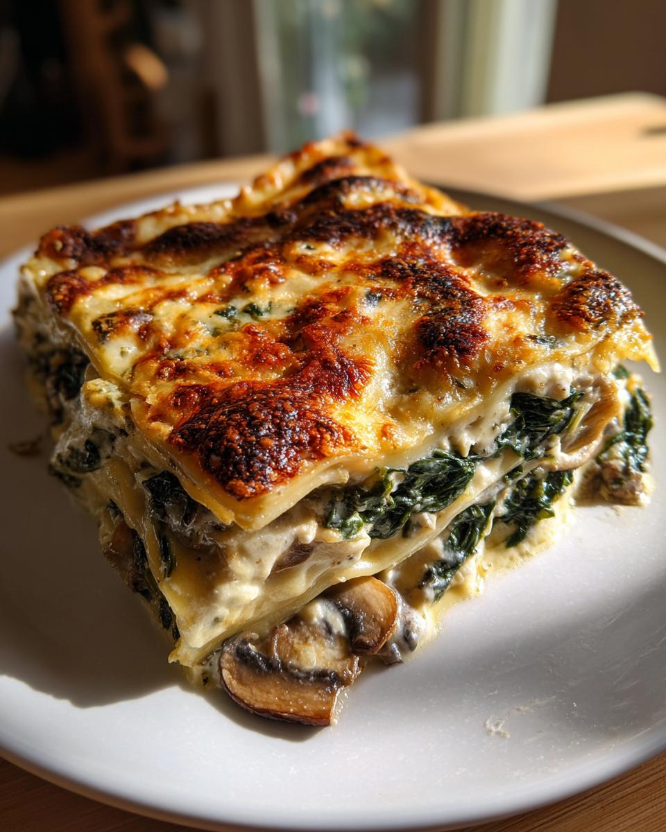 Creamy Spinach Mushroom Lasagna - detail 1