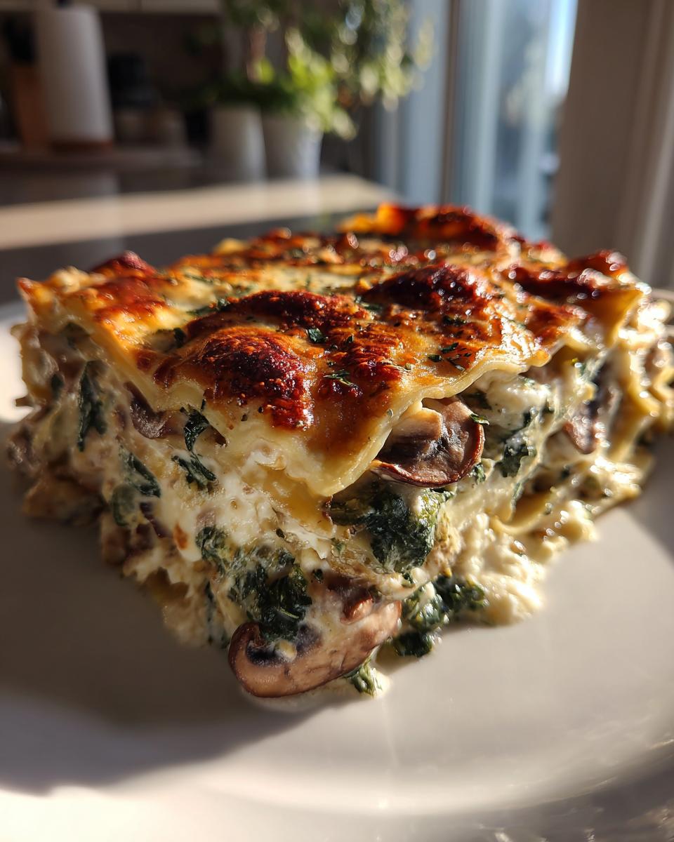 Creamy Spinach Mushroom Lasagna - detail 2