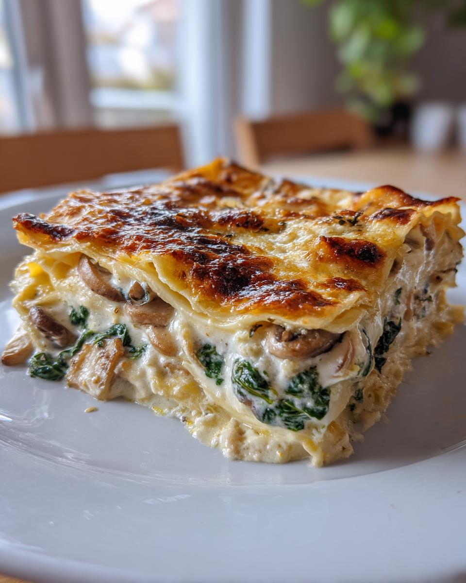 Creamy Spinach Mushroom Lasagna - detail 3