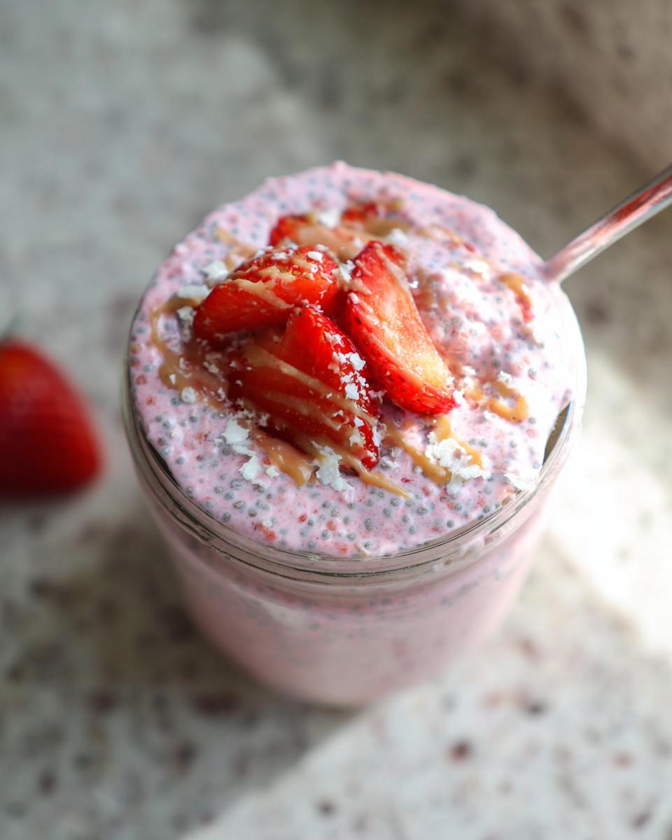 Creamy Strawberry Chia Pudding - detail 1