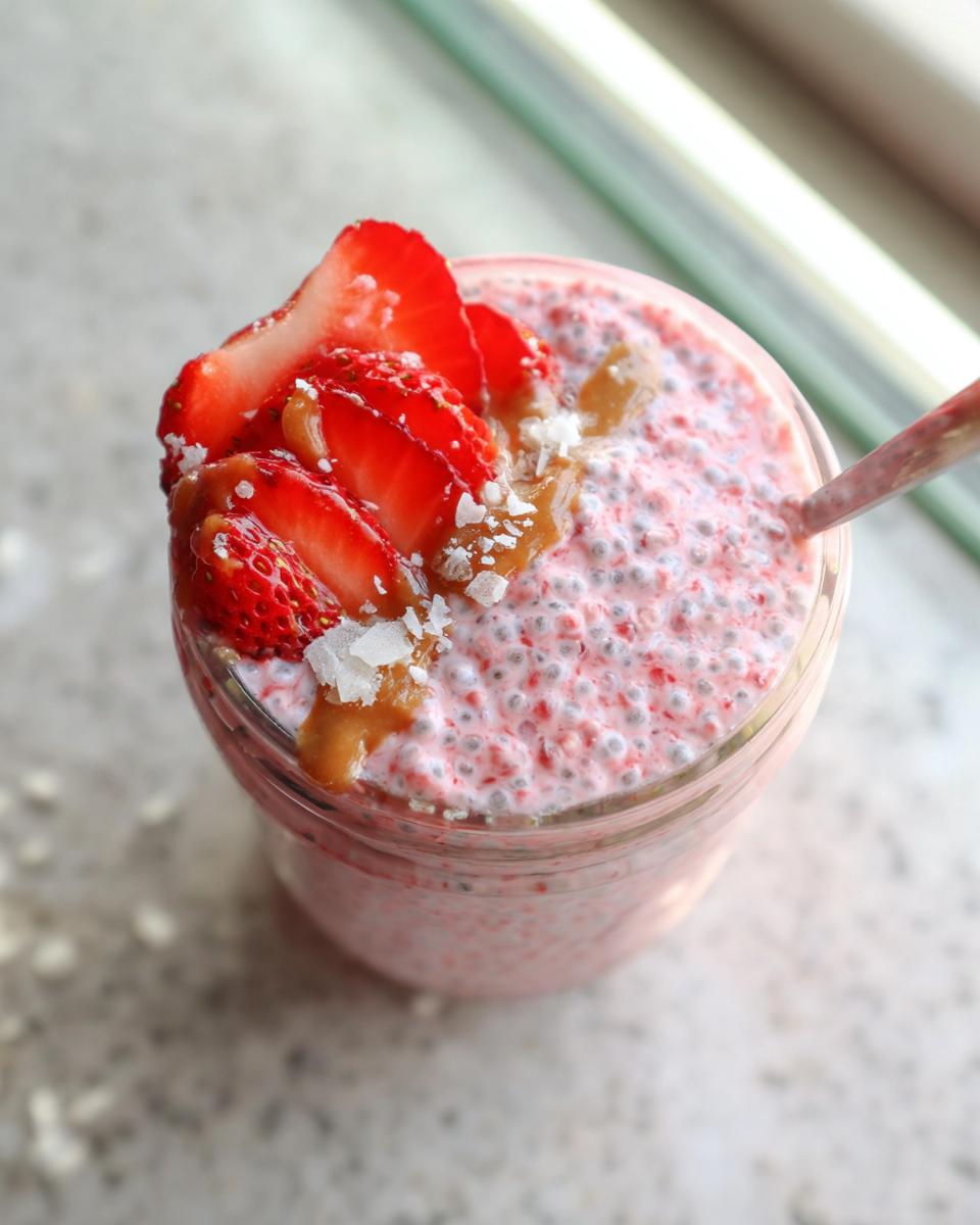 Creamy Strawberry Chia Pudding - detail 2