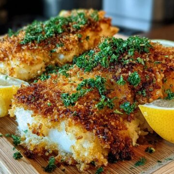 Crispy Air Fryer Parmesan Crusted Cod