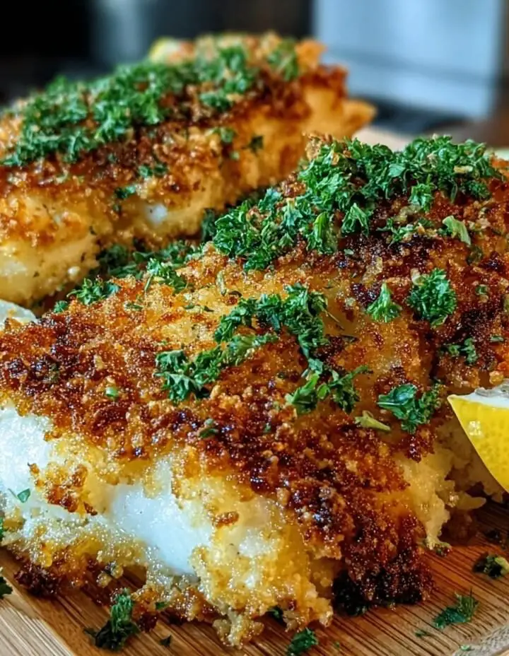 Crispy Air Fryer Parmesan Crusted Cod