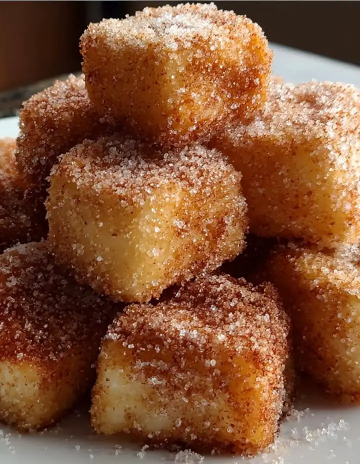 Crispy Angel Cake Churro Bites