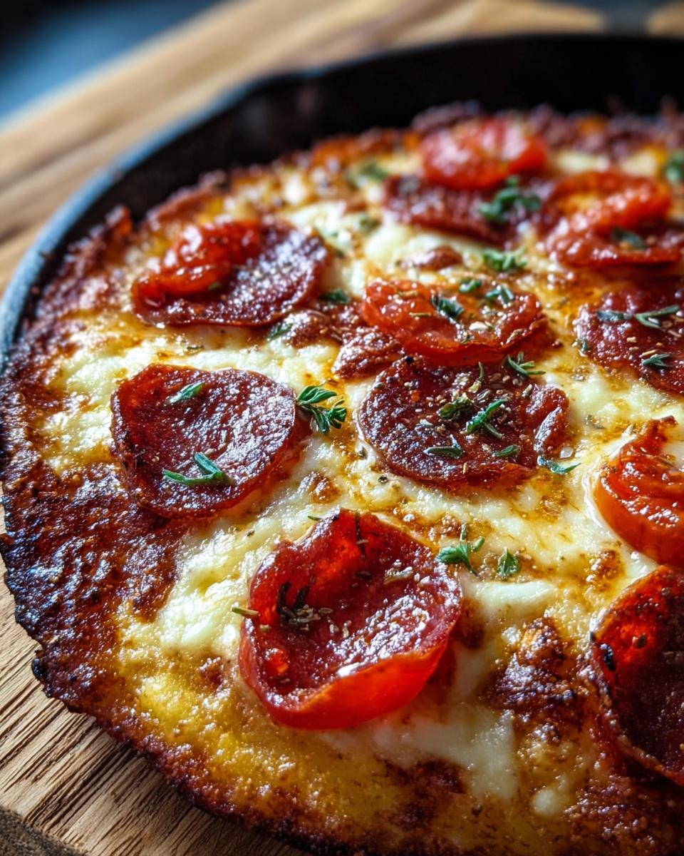 Crispy Cast Iron Skillet Pizza - detail 2