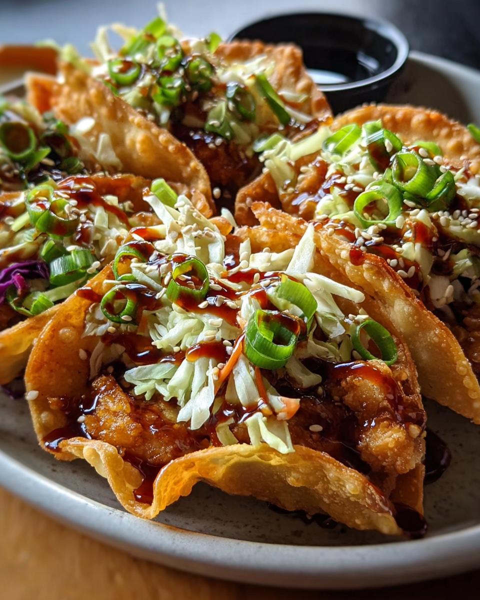 Crispy Chicken Wonton Tacos - detail 1