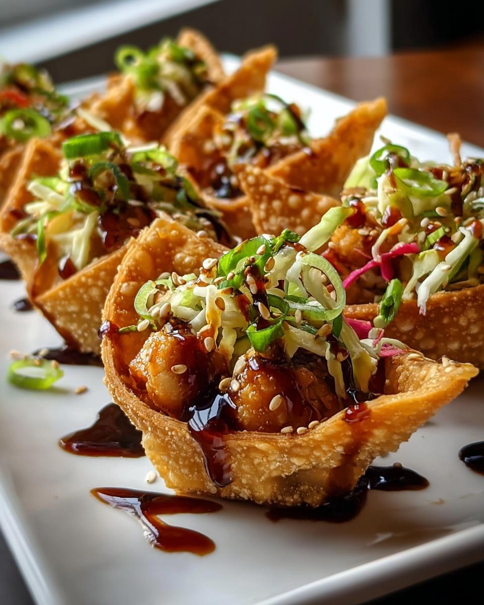 Crispy Chicken Wonton Tacos - detail 2