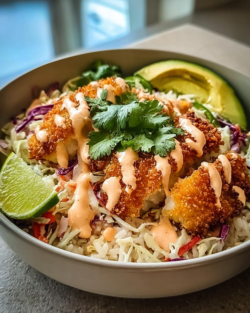 Crispy Fish Taco Bowls - detail 1