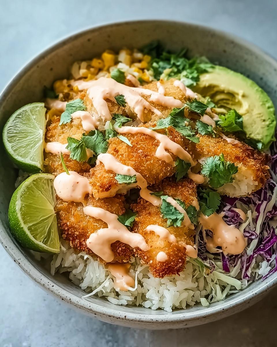 Crispy Fish Taco Bowls - detail 2