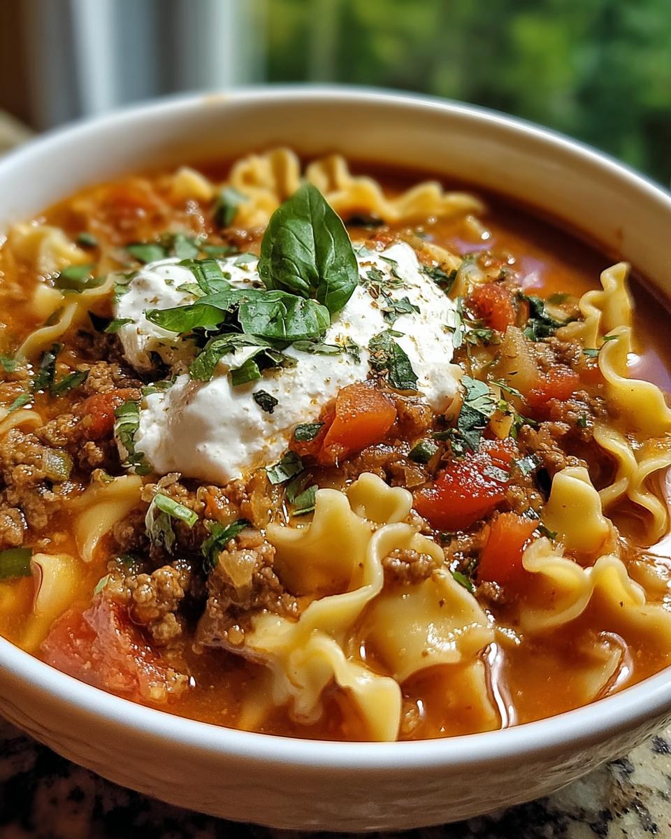 Crock Pot Lasagna Soup - detail 2