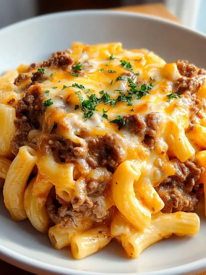 Crockpot Cheesy Crack Beef Pasta
