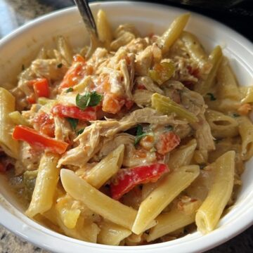 Crockpot Chicken Fajita Pasta