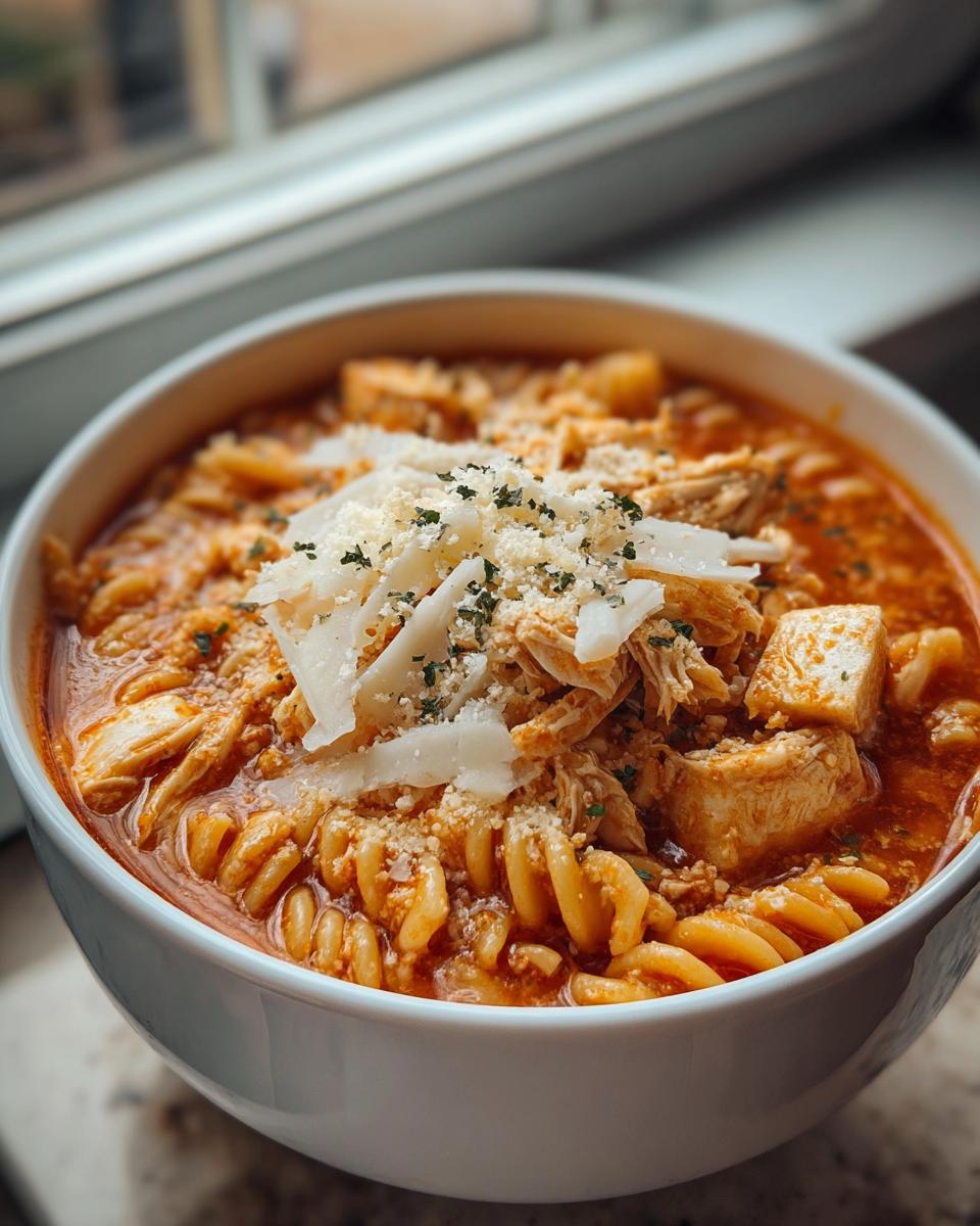 Crockpot Chicken Parmesan Soup - detail 2