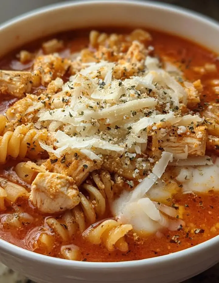 Crockpot Chicken Parmesan Soup