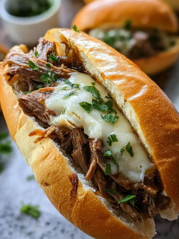 Crockpot French Dip Sandwiches