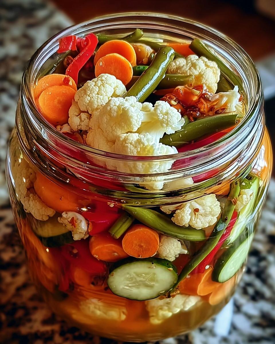 Crunchy Tangy Refrigerator Pickled Vegetables - detail 1