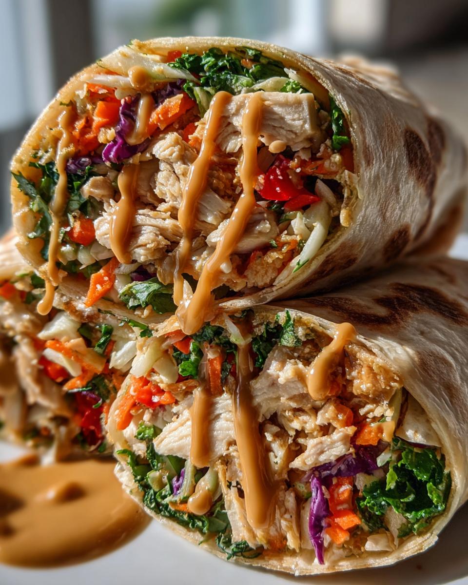Crunchy Thai Peanut Chicken Wraps - detail 1