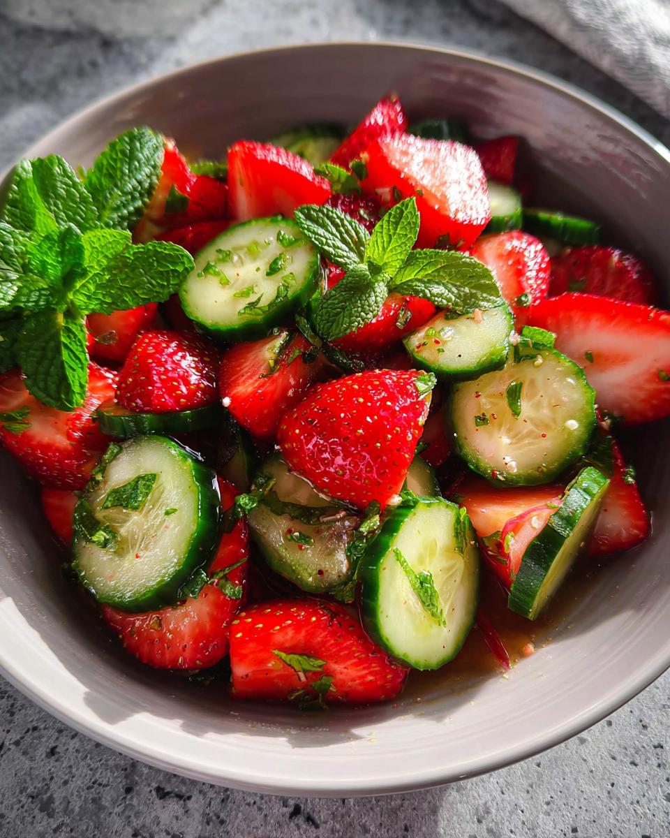 Cucumber Strawberry Salad - detail 1