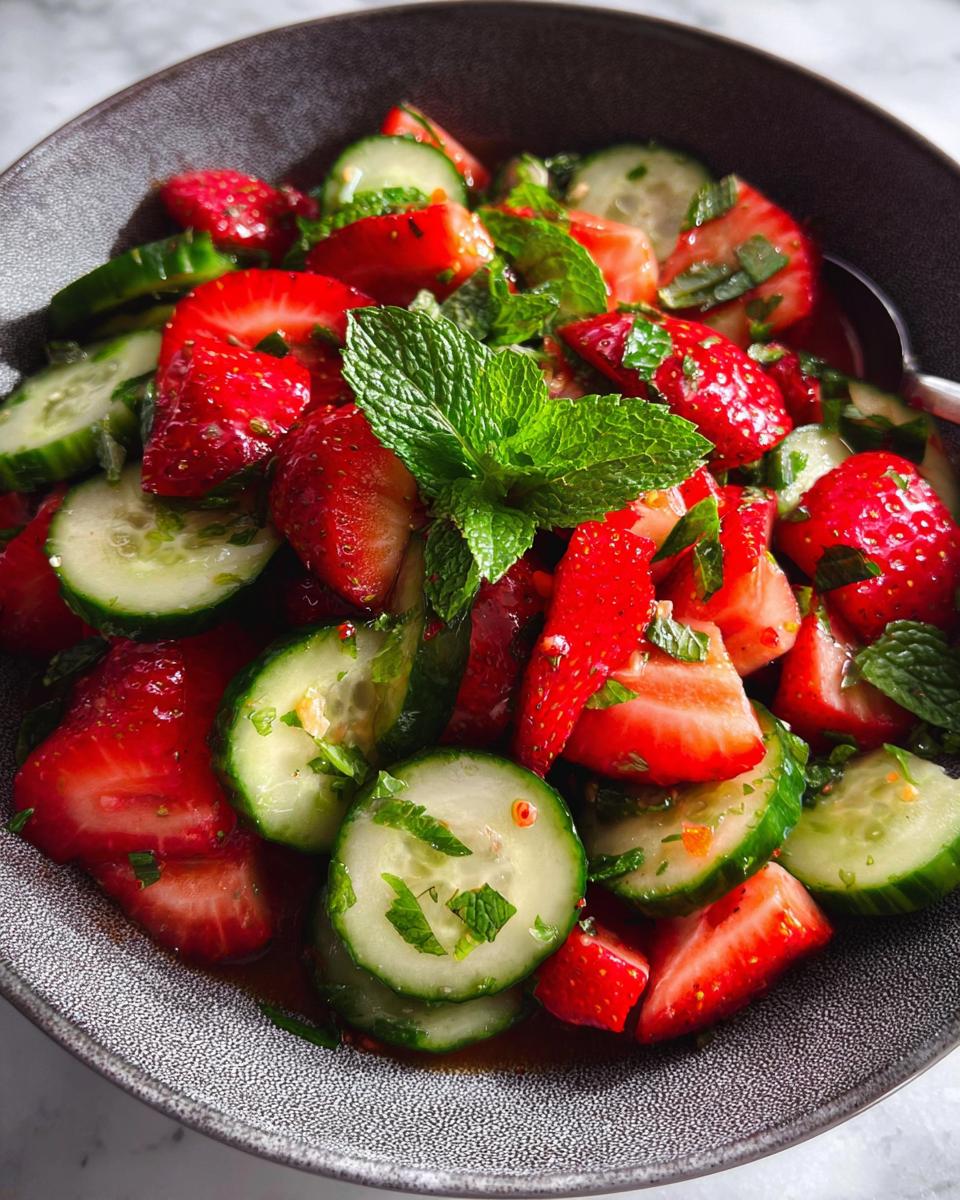 Cucumber Strawberry Salad - detail 2