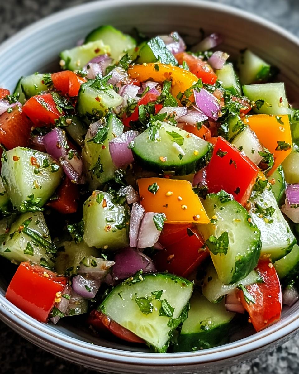 Cucumber Sweet Pepper Salad - detail 1