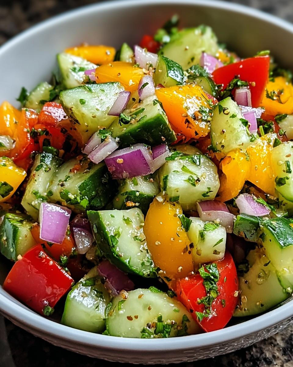 Cucumber Sweet Pepper Salad - detail 2