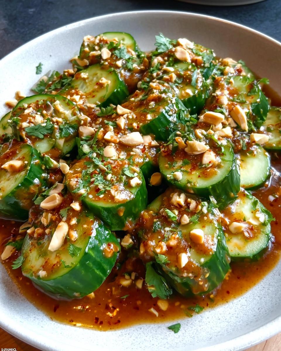 Cucumbers in Spicy Peanut Sauce - detail 1
