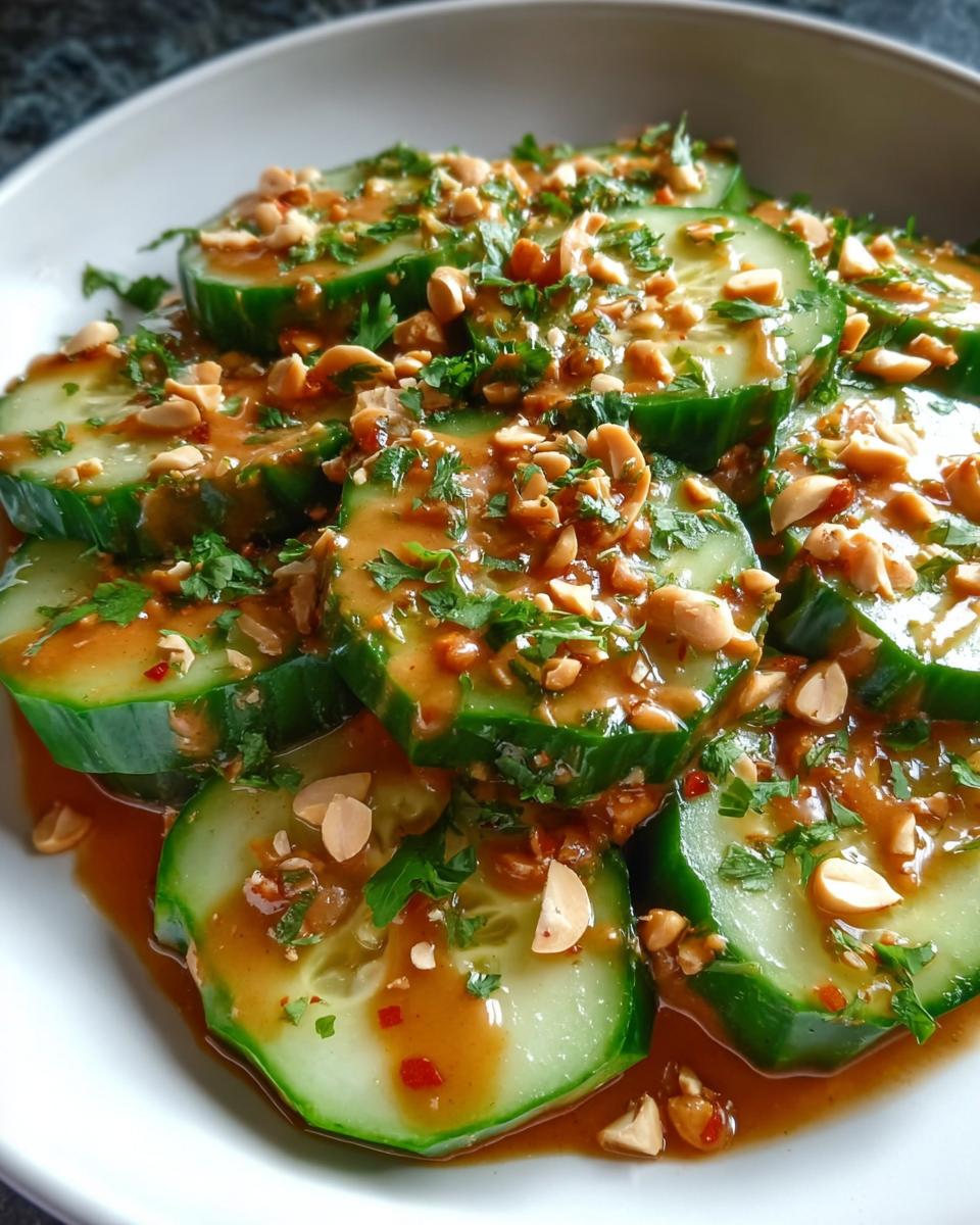 Cucumbers in Spicy Peanut Sauce - detail 2