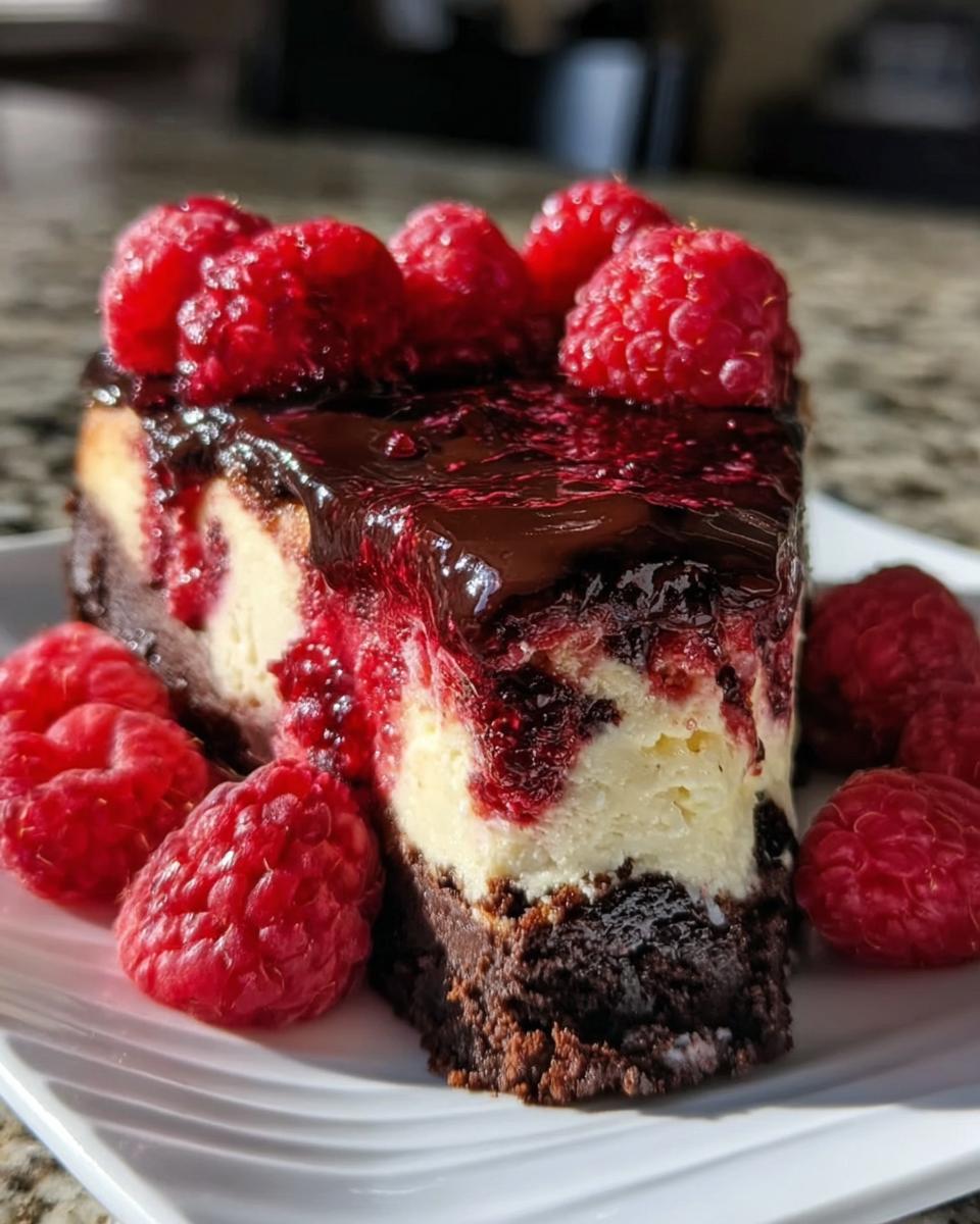 Dark Chocolate Raspberry Cheesecake - detail 1