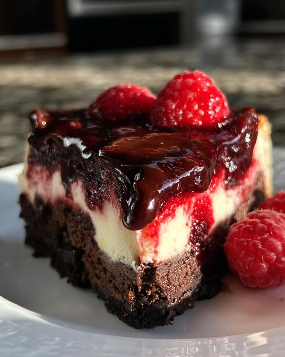 Dark Chocolate Raspberry Cheesecake - detail 2