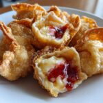 Deep-Fried Strawberry Cheesecake Stuffed Wonton Bites