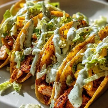 Dill Pickle Ranch Smash Chicken Tacos