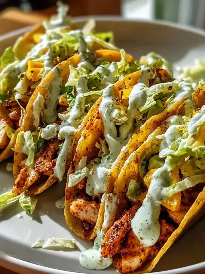 Dill Pickle Ranch Smash Chicken Tacos