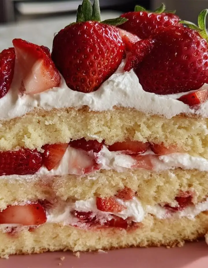 Dreamy Strawberry Shortcake Cake