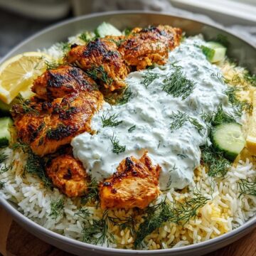 Dump And Bake Chicken Tzatziki Rice