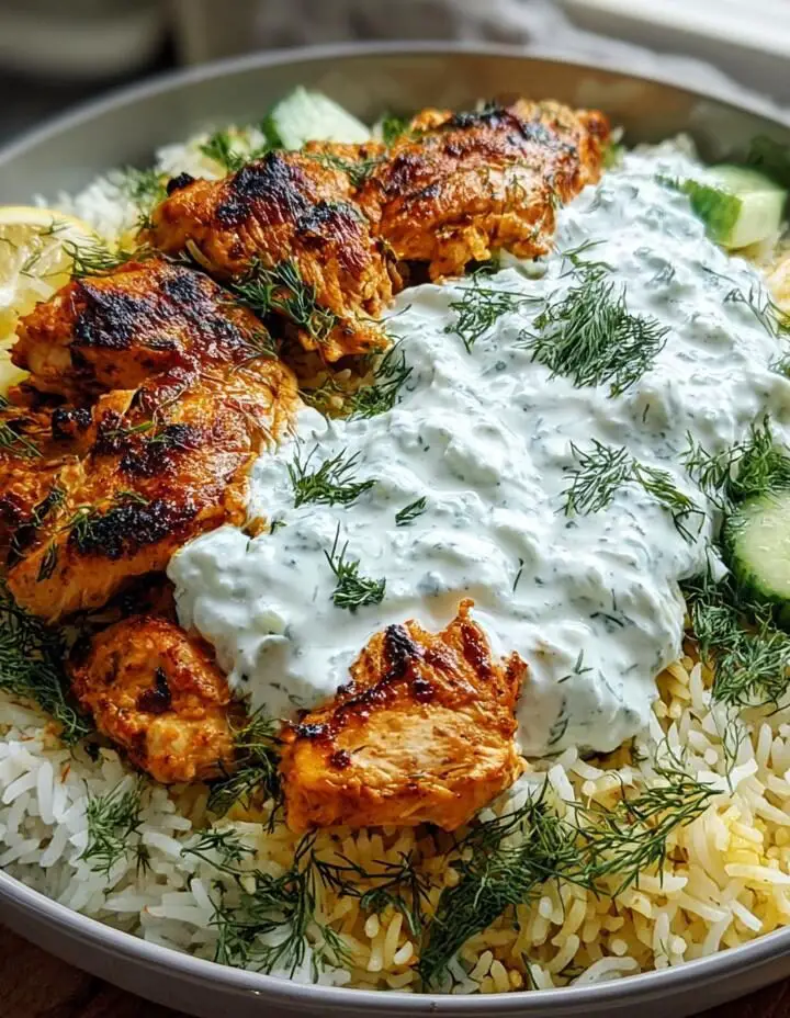 Dump And Bake Chicken Tzatziki Rice