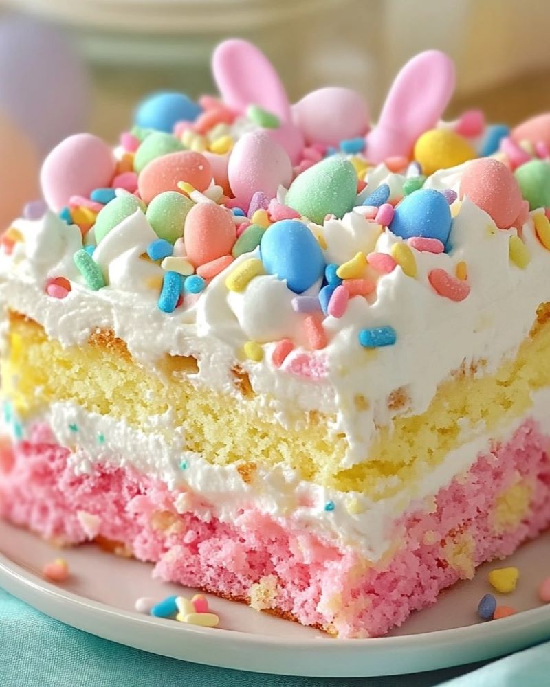 Easter Bunny Poke Cake