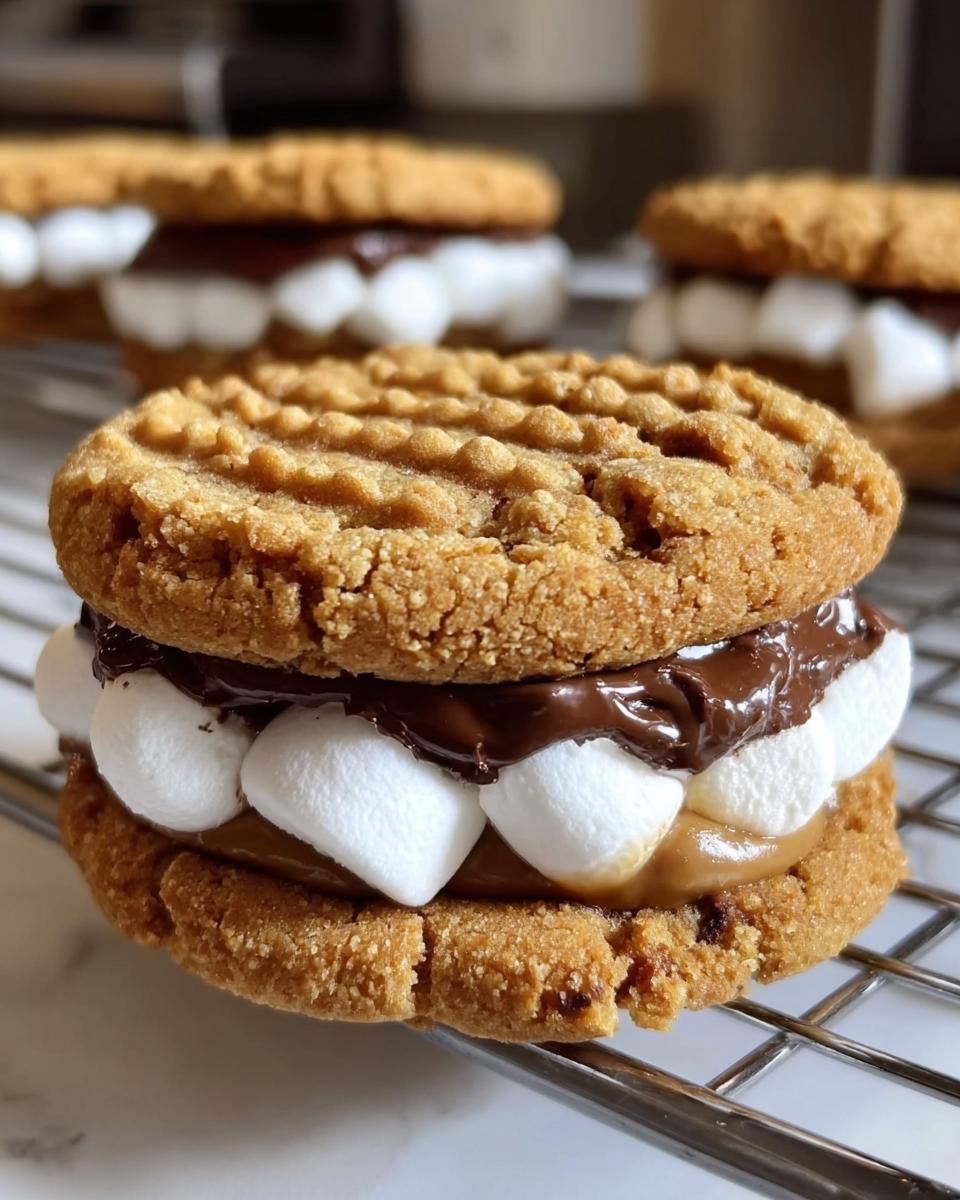 Easy S'mores Peanut Butter Sandwich Cookies - detail 1