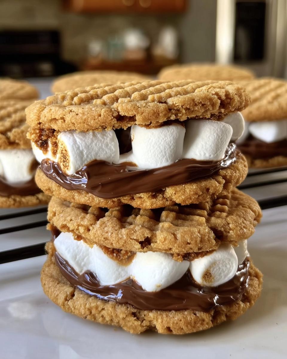 Easy S'mores Peanut Butter Sandwich Cookies - detail 2