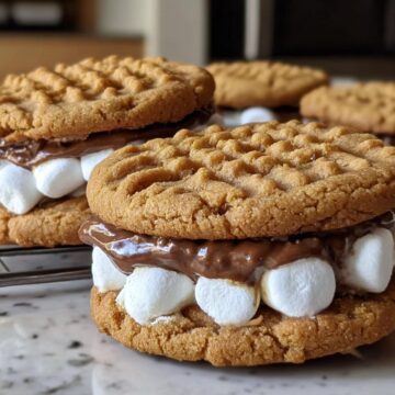 Easy S'mores Peanut Butter Sandwich Cookies